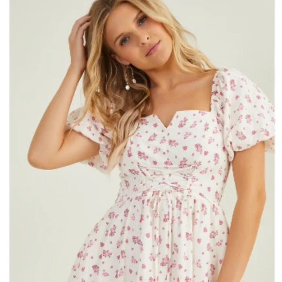 Altar'd State Pink Floral Mini Dress - Picture 8 of 13